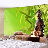 Indischer Buddha Meditation Heimdekoration Wandteppich Mandala Wandteppich Hippie Bohemian dekorative Yogamatte Schlafzimmer Blatt M1 200x180cm