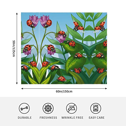 Couverture en flanelle Ladybug plaid canapé microfibre super douce