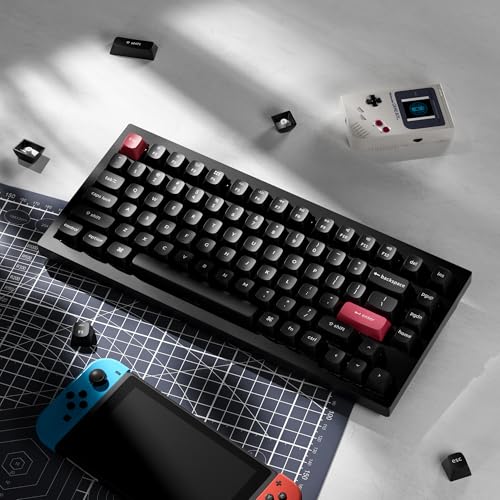 Image of Keychron OSA Profile Double-Shot PBT Keycap Full Keycap Set (141 Keys) - White on Black, Compatible with MX Mechanical Switches, Non-Shine-Through, Fits ANSI Layouts (100%, TKL, 96%, 75%, 65%, 60%)