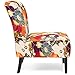 Best Choice Products Polyester Upholstered Modern Armless Accent Chair, Floral Print