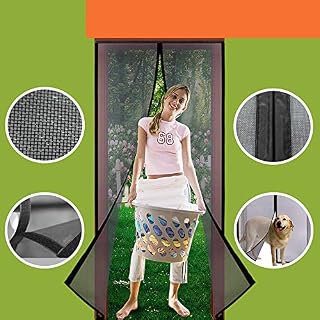 Homearda Magnetic Screen Door Fiberglass-New Upgraded Magnets & Strengthen Top Never Ripped-Durable Fiberglass