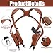 Shoulder Holster for Concealed Carry,Yigerlee Adjustable Vertical Gun Holster with Double Magazine Pouch,Made from Soft Microfiber Leather, Fits 1911, Glock 17/19, Beretta 92FS and More Pistols