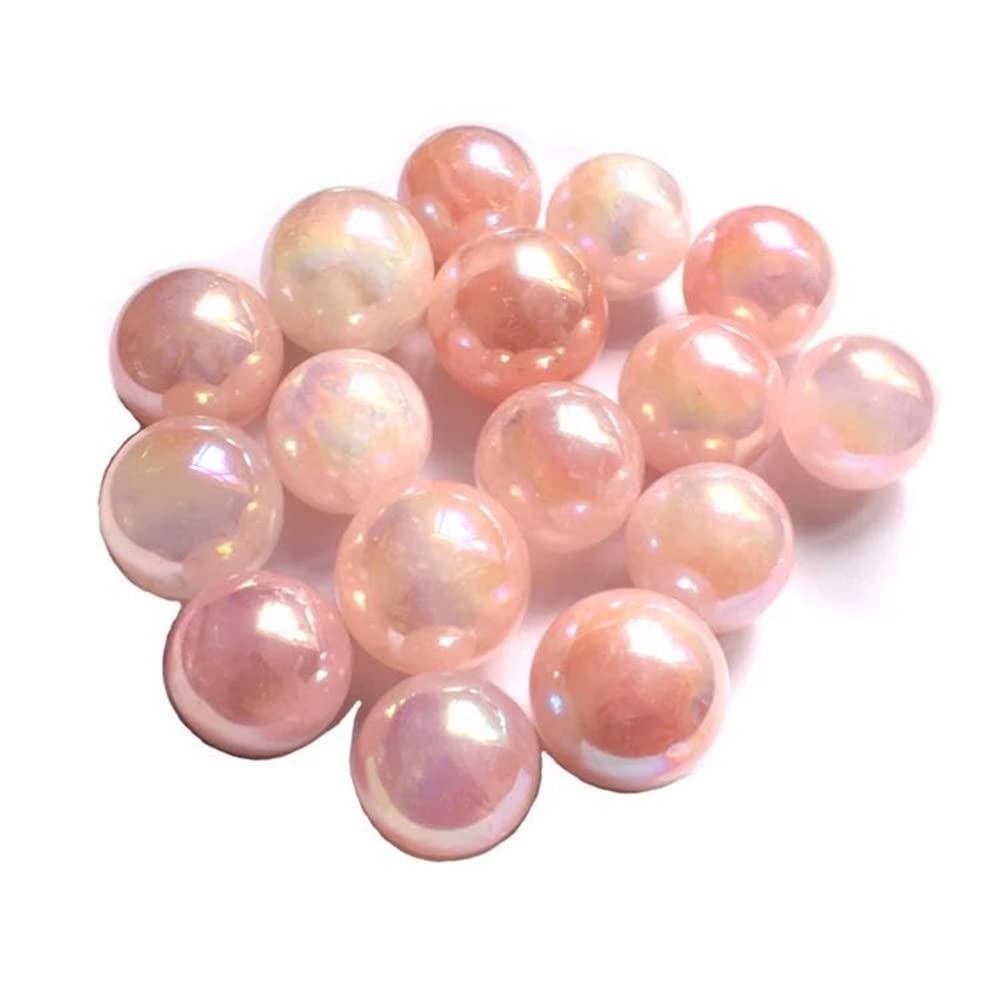 Bola de Cuarzo de galvanoplastia Natural de 4cm-4,5 cm, Esfera de Piedra de Cristal Aura Rosa, 1 ud. (Color : 1pc)
