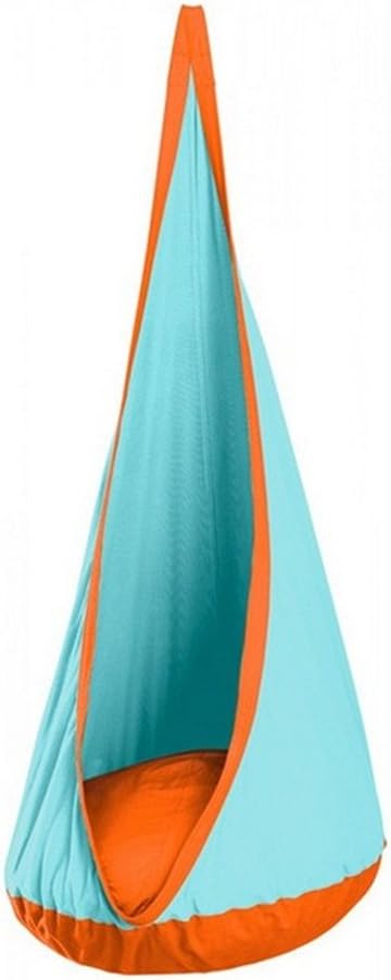 Kids Child Pod Hanging Seat Hammock Swing Chair Nook 4 Color Optional, Blue