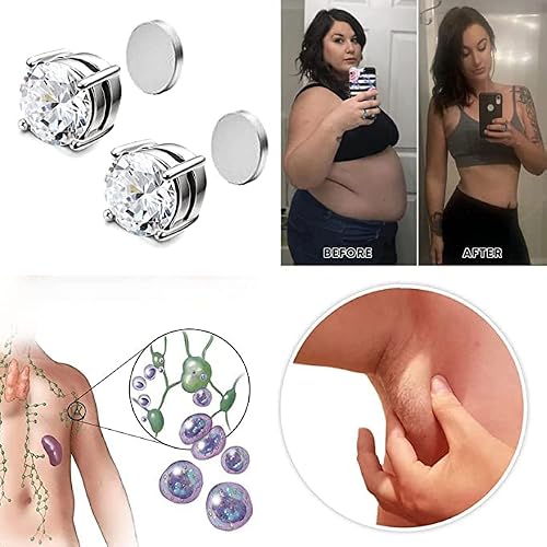 7 Pairs Of 8Mm Magnetic Therapy Earrings, Magnetic Lymphatic Activity Earrings, Women's Magnetic Therapy Earrings, No Ear Piercing Required Magnetic Finger Pressure Earrings. #TOP1
