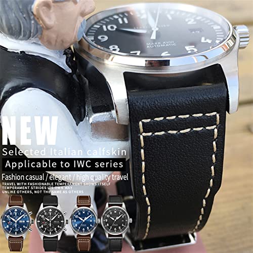 Bracelet de montre en cuir véritable 21mm IWC Portugaise Spitfire