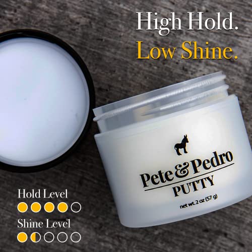 Pete & Pedro Putty - Hair Putty For Men | Strong Hold And Matte Finish, Low Shine Hair Clay | As Seen On Shark Tank, 4 Oz. #TOP2