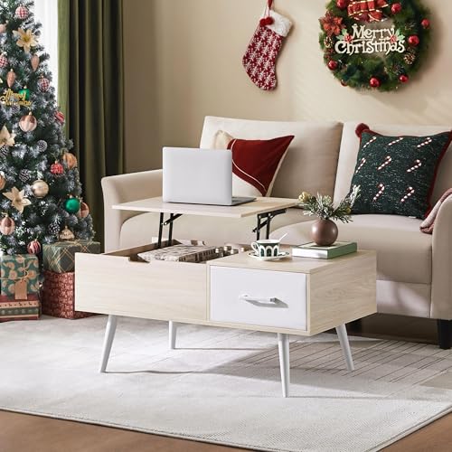 Table basse relevable avec tiroirs 45-59 cm Yaheetech