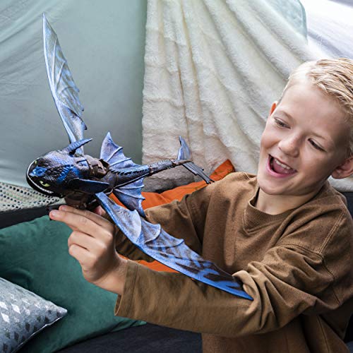 Dreamworks Dragons, Giant Fire Breathing Toothless Action Figure, 20-Inch Dragon With Fire Breathing Effects #TOP2