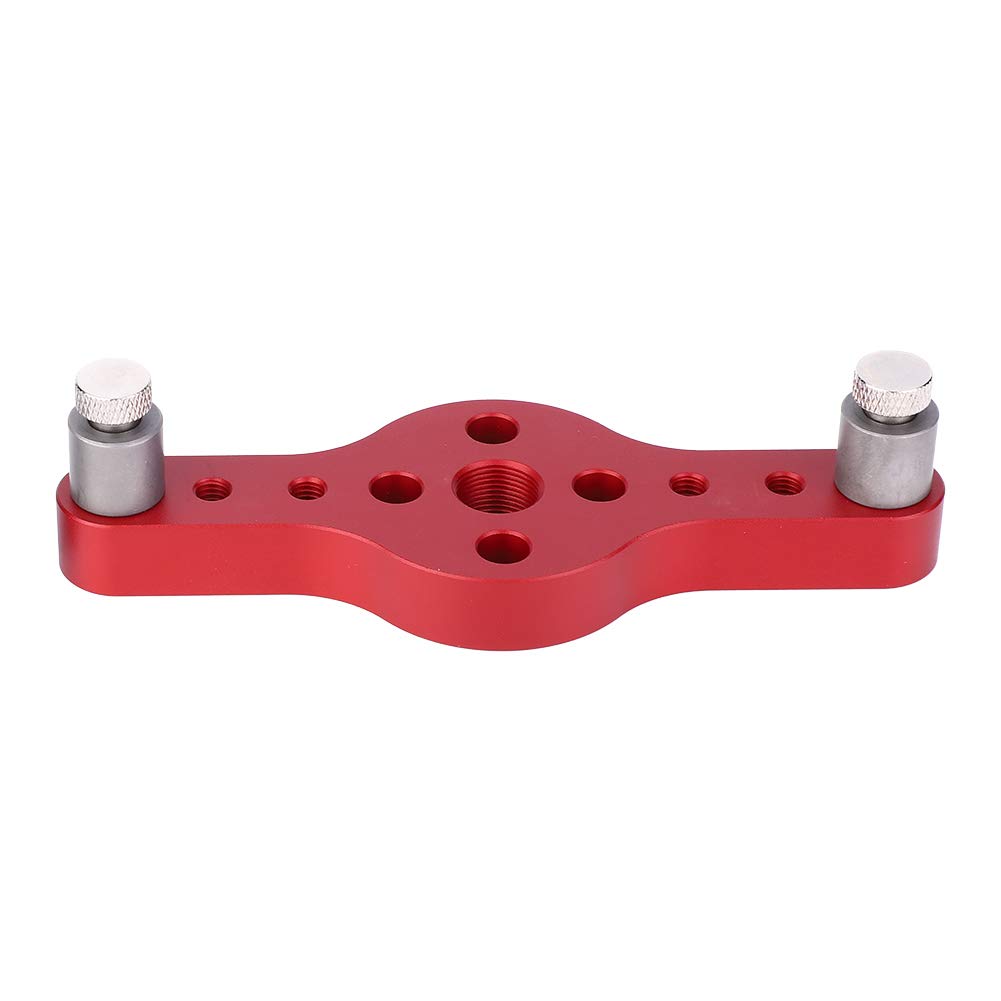 Lokalizator Dziurkacza Narzędzie do Obróbki Drewna Sprzęt do Obróbki Drewna Akcesoria Wskaźnik ze Stopu Aluminium z 3 Prowadnicami Wiertła 6 Mm 8 Mm 10 Czerwony