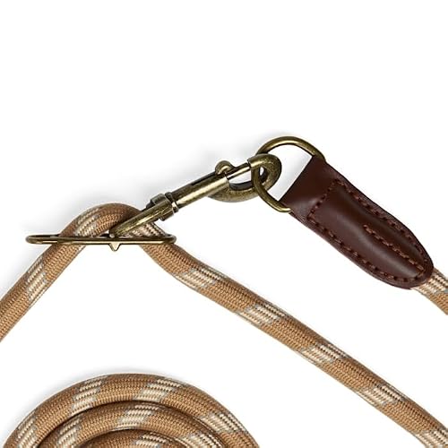 Reddy Hands-Free Rope Leash for Dogs Tan 9-ft Long 5/8-in Wide - Thumbnail 4