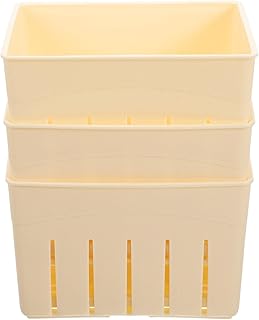 VOSAREA 3sets Tofu Maker Press Mold Plastic Tofu and Cheese Press with Smooth Interiors for Kitchen Use