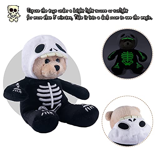 My Oli 9" Plush Halloween Toy Glow In The Dark Stuffed Animal Teddy Bear Plush Spider Stuffed Skeletontoy With Fliptable Hats Halloween Ornaments/Gifts For Kids Baby Toddler #TOP6