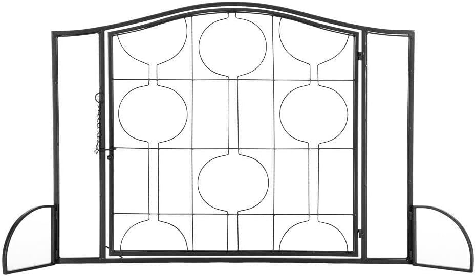 Fireplace Screen Guard, Fireplace Screens Wrought Iron Steel Fireplace Screen DoorsFire Guard Mesh 56" x 29" Black Fireplace Screen Flat Fireplace Scr