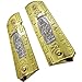 Replacement 1911 Full Size Grips for Kimber, Colt, Rock Island, Springfield, Taurus, & Clones - Grim Reaper Gold Nickel Grips