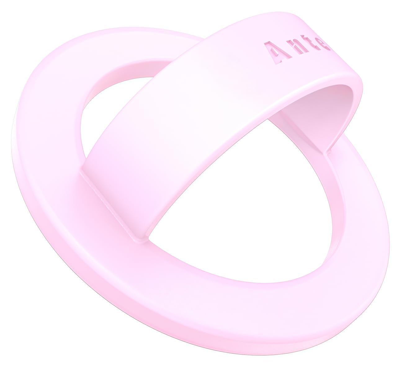 Anteel Magnetic Silicone Ring Grip Phone Holder, Strong Magnetic Attraction, Comfy and Portable, Removable Finger Loop Grip for Magsafe Phone Case (Light Pink)