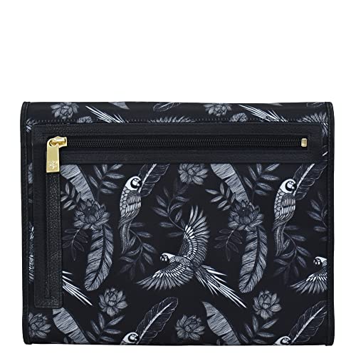 Image of Anuschka Hanging Travel Organizer - Wanderlust Collection - Nylon Fabric with Genuine Leather Trim and Artwork Print