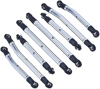 Aluminum 6061-T6 High Clearance Adjustable Link Set for Traxxas 1:18 TRX4M K10 High Trail Crawler 97064-1 Upgrade Parts - Silver