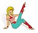Pinsanity 80's Aerobic Pin Up Girl Enamel Lapel Pin