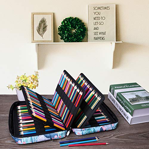 Jakago 220 Slots Colored Pencil Case Large Capacity Pen Holder For Artist Painter Zipper Organizer Bag For Marker Highlighter Storage Case For Office Sketch Travel Supplies (Cactus) #TOP6
