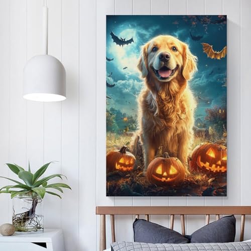 Cuadros modernos de Golden Retriever e impresiones lienzo para decoración de pasillo 5