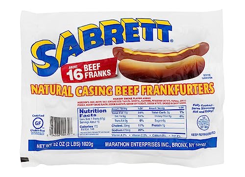 Generic Pack Of 2 Sabrett Natural Casing Beef Frankfurters cover