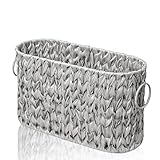 PINXIURY Toilet Paper Storage Basket, Bathroom Toilet Organizer, Woven Toilet Paper Holder for 6 Mega Rolls, basket for toilet paper, Bathroom...