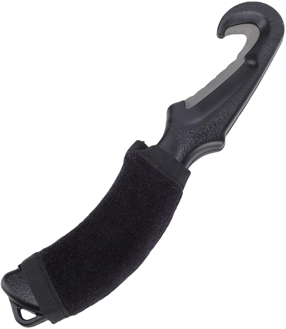 Diving Line Cutter, Ti Alloy Long Handle Safety Rescue Cutter with Storage Pouch for Underwater Diving Accessory