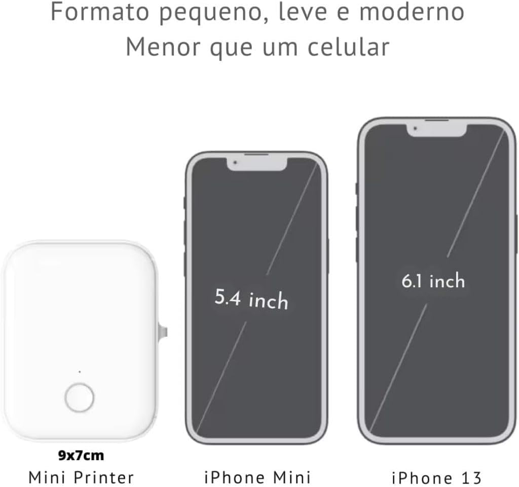 Impressora Térmica de Etiquetas Portátil, Bluetooth, 15mm Largura, Bateria 1000mAh, com App e Rolo de Etiqueta, Branca (Impressora + Rolo de Papel) Impressora Térmica de Etiquetas Portátil, Bluetooth, 15mm Largura, Bateria 1000mAh, com App e Rolo de Etiqueta, Branca (Impressora + Rolo de Papel)