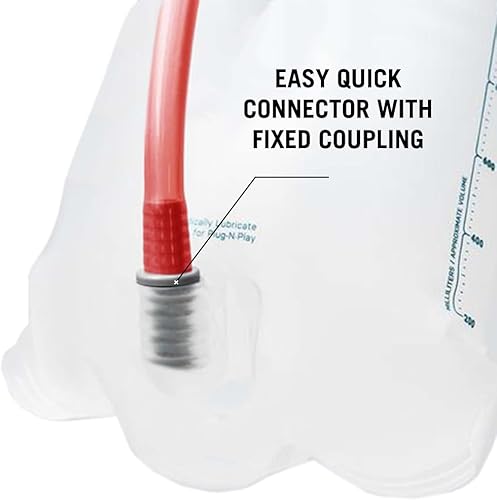 Miniatura 6 de USWE Elite - Bolsa de hidratación, depósito de agua con desconexión rápida Plug-n-Play y apertura de sellado deslizante, reversible, a prueba de