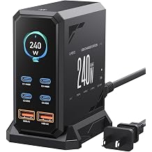 240W USB C Charger Block,ASOMETECH 6 Ports USB Charging Station