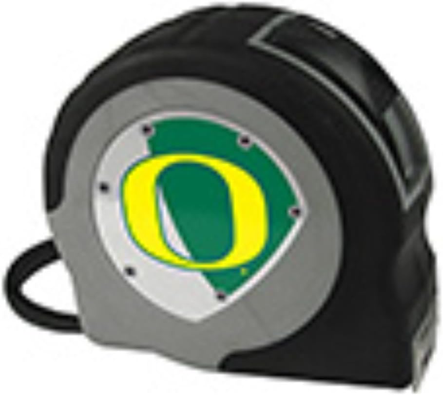 NCAA Licensed Oregon Ducks Team Logo New and Improved 16 Ft. Tape Measure with Rubberized Grip