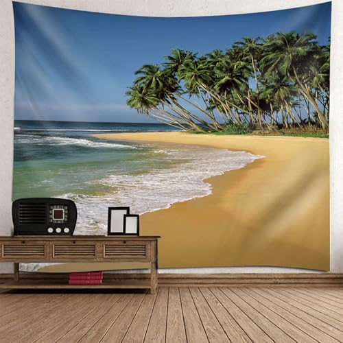 Tapisserie paysage grand format 210x140cm decoration murale plage haute définition