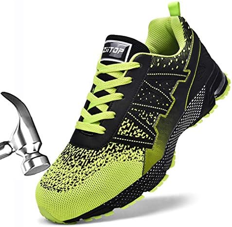 ziitop Steel Toe Mens Safety Work Shoes Indestructible Lightweight Breathable Mesh Safety Shoes Industrial Construction Sneakers for Men