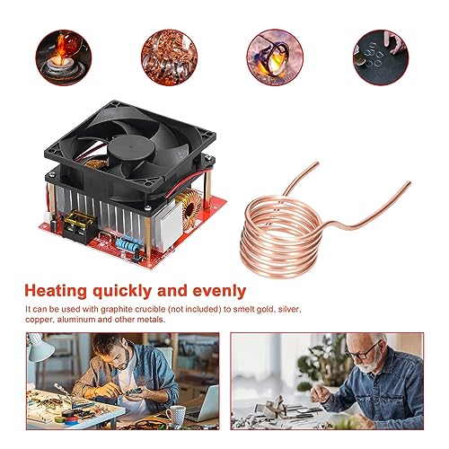 Placa de calentamiento de inducción ZVS 1000W para piezas de bricolaje con bobina 12-48V 4