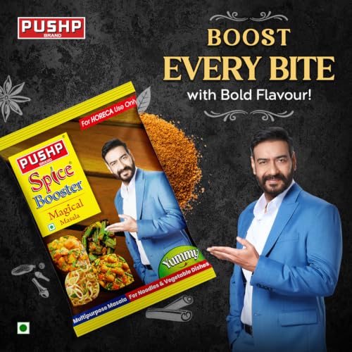 Image of PUSHP Spice Booster Magical Masala 200GM | All In One Seasoning Masala | Multipurpose Seasoning Masala for Noodles, Vegetables, Fried Rice & Snacks | Restaurant Style Taste Enhancer
