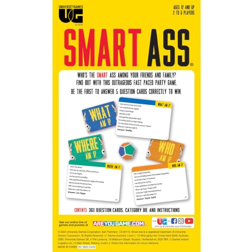Smart Ass New Trivia 360 Edition Party Game, Family Trivia Game, Ages 12+ by University Games - Used condition - Image 4