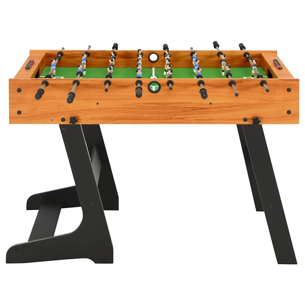 Futbolín plegable 121 x 61 x 80 cm, mesa de fútbol para niños y adultos con 22 jugadores, mesa de juego estable de MDF con soportes para bebidas y asas antideslizantes