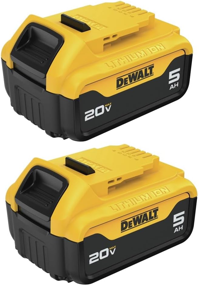 DEWALT DCB205-2CKR 20V MAX 5 Ah Lithium-Ion Batteries and 12V MAX - 20V MAX Charger Starter Kit (Renewed)