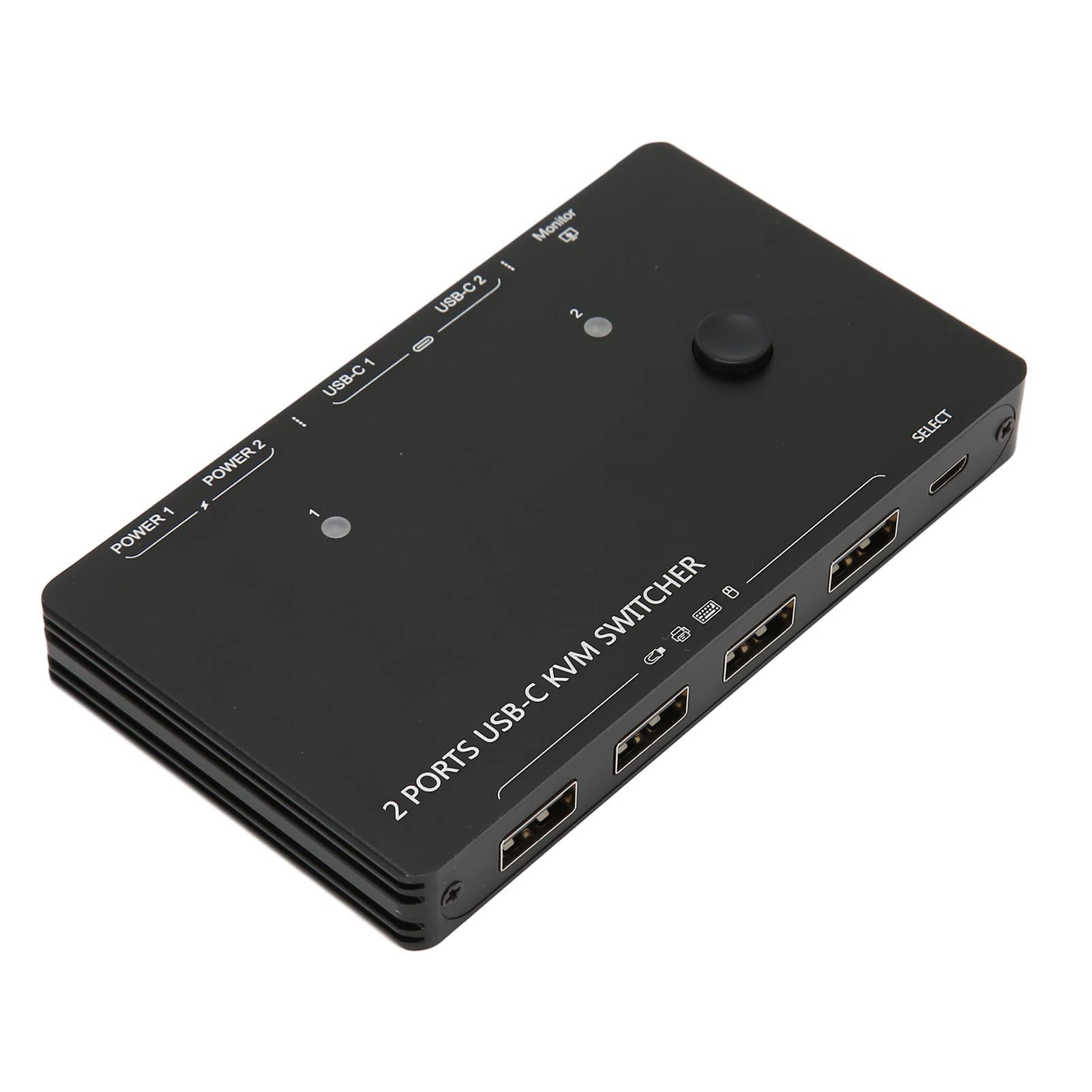 Bewinner Switch KVM USB C 2 Ingressi 1 Uscita, Switcher KVM EDID Autoadattativo 4K 60Hz, Trasmissione a 10 Gbps per Monitor Desktop Laptop, Supporta Dispositivi PD e USB da 100 W