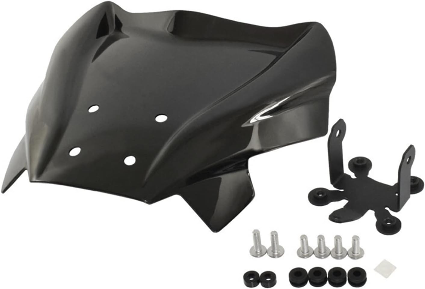 Windscreen Windshield Wind Deflector Shield Screen Visor Glass With Bracket Compatible With Benelli 502C 502 C 2019 2020 2021 2022(Light Smoke)