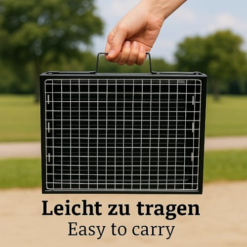 Barbecue portatile a carbonella formato valigetta – compatto, con manico e vaschetta raccogli-cenere rimovibile. Ideale per giardino, balcone, campeggio, picnic e viaggi. - 8