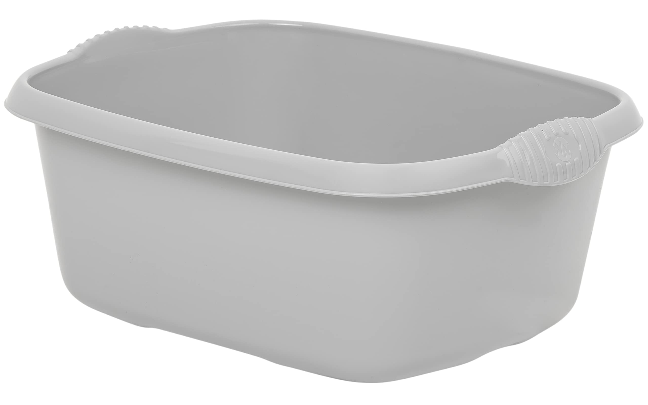 𝐒𝐨𝐟𝐭 𝐆𝐫𝐞𝐲 Plastic Swing Bin 8L/25L/50L, Square/Rectangular/Round Bowl, Cutlery Tray, Laundry Basket,Sink Tidy, Dish Drainer- Home Kitchen Organiser Kitchen Set (39cm Rectangular Bowl)