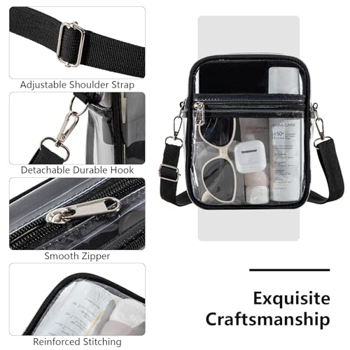 Bolso cruzado transparente impermeable LERASO miniatura 5