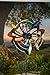 Plow & Hearth Solar LED Flower Wind Spinner, Metal, Multicolored, 21 1/2 in Dia. x 11 1/2 in D x 75 in H