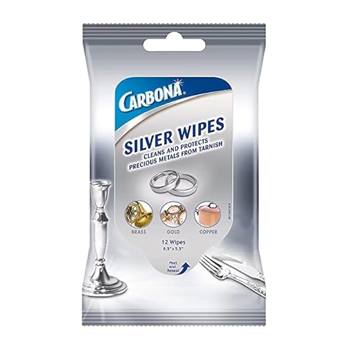Delta Carbona Silver Wipes, 12 Count