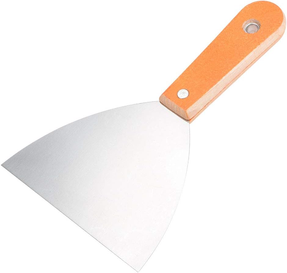 Sourcing Map Tape Paint Scraper Cr V Steel Stiff Blade Wooden Handle
