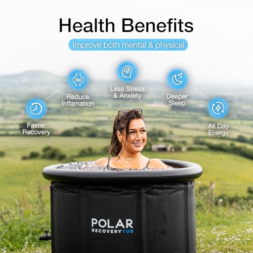 Polar Recovery 2.0 Tub/Upgraded 2024 370L Portable Ice Bath for Cold Water Therapy Training/an Ice Bathtub for Athletes - 2 Valve Chiller compatilble Ice Bath and Soaking - Outdoor Cold Plunge Tub Polar Recovery 2.0 Tub/Upgraded 2024 370L Portable Ice Bath for Cold Water Therapy Training/an Ice Bathtub for Athletes - 2 Valve Chiller compatilble Ice Bath and Soaking - Outdoor Cold Plunge Tub