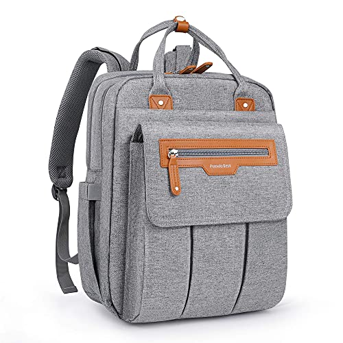 Pomelo Best - Mochila para pañales con cambiador extraíble, bolsillos térmicos y correas de cochecito (Gris)