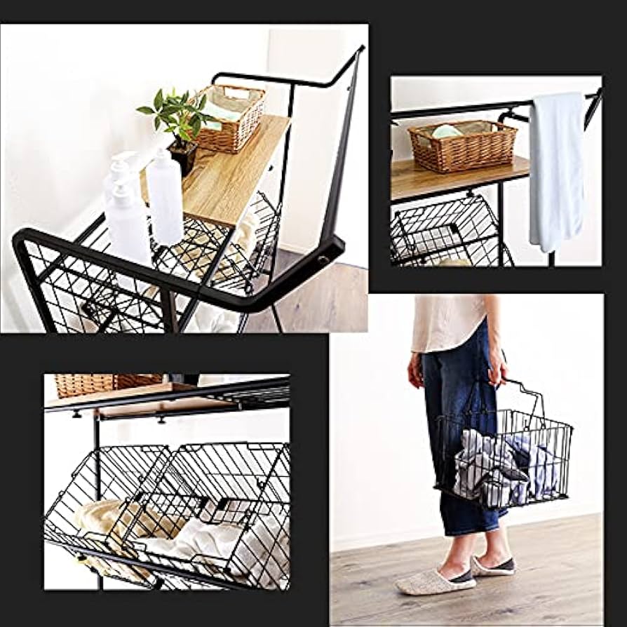 ヴィンテージランドリーバスケット ヴィンテージ ランドリーラック バスケットタイプ ホーム